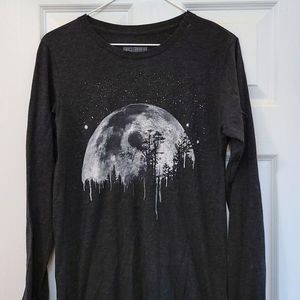 Curbside Clothing moon graphic long sleeve shirt